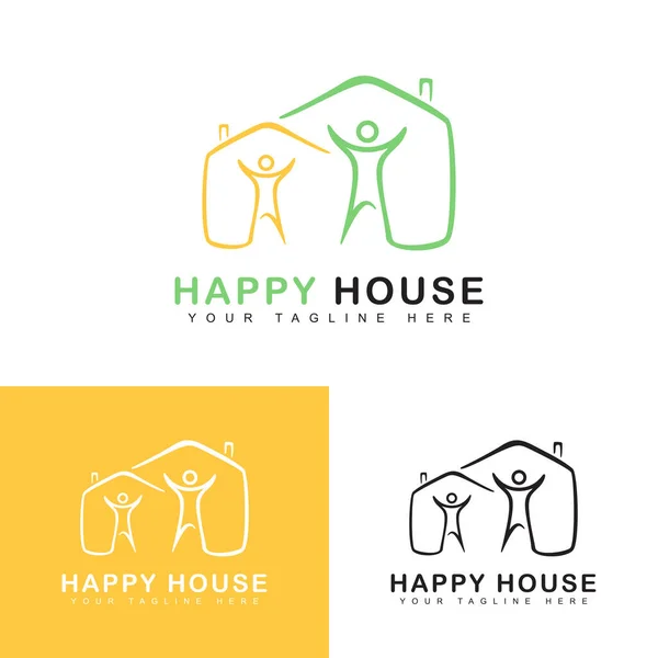 Ház Logo Design Sablonok Jogdíjmentes Stock Illusztrációk