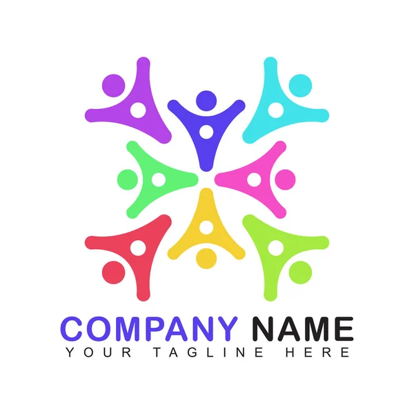 Logo Communauté Sociale Vecteur — Image vectorielle