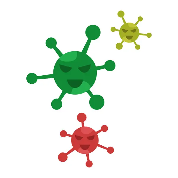 Vektorová Ilustrace Viru Bakterií Ikona Infekce Virem Wuhan — Stockový vektor