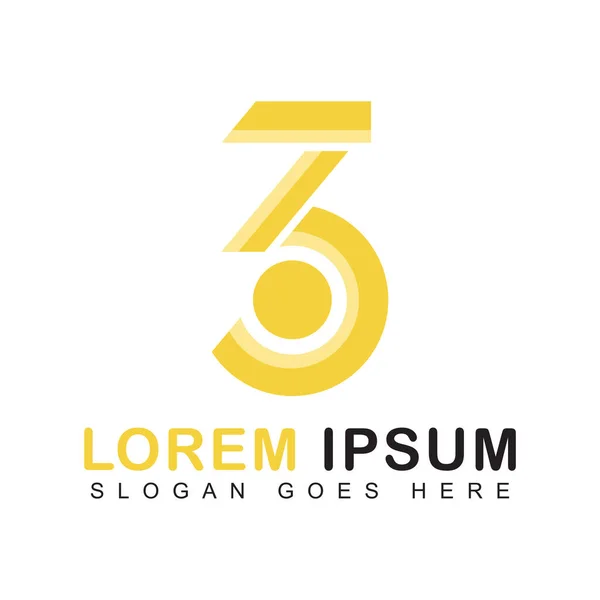 3. Yıldönümü logo şablonu tasarımı, 3. yıldönümü