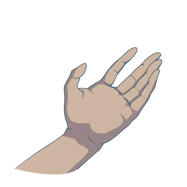 Ручна Векторна Ілюстрація Вектор Відкритої Піктограми Руки — стоковий вектор