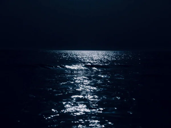 Moonlight reflections from Larnaca Bay