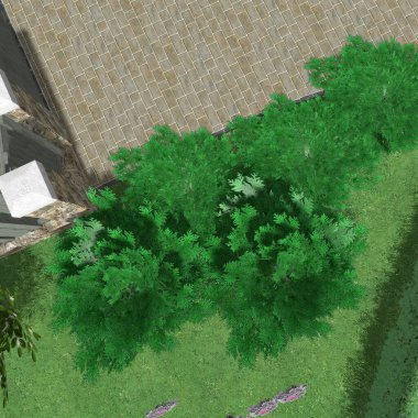 Park alanının 3D peyzaj tasarımı. Bölgenin peyzaj planlaması. Kentsel alanların geliştirilmesi için bileşik çözümlerin bilgisayar görselleştirmesi.