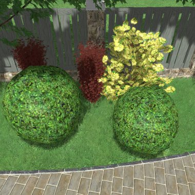 Park alanının 3D peyzaj tasarımı. Bölgenin peyzaj planlaması. Kentsel alanların geliştirilmesi için bileşik çözümlerin bilgisayar görselleştirmesi.