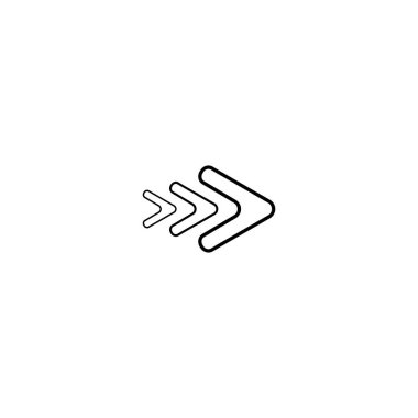 Basit ok simgesi vektör illüstrasyon tasarımı