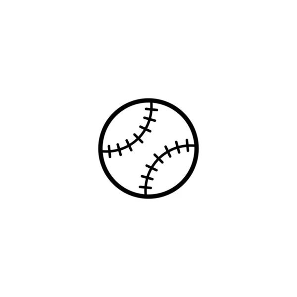 Ikona Baseballa Ilustracja Wektora Kuli — Wektor stockowy