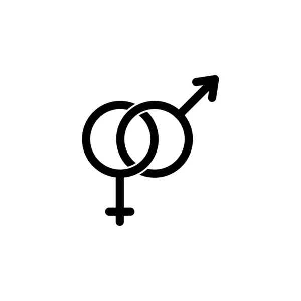 Geschlecht Männlich Weiblich Icon Vector Illustration — Stockvektor