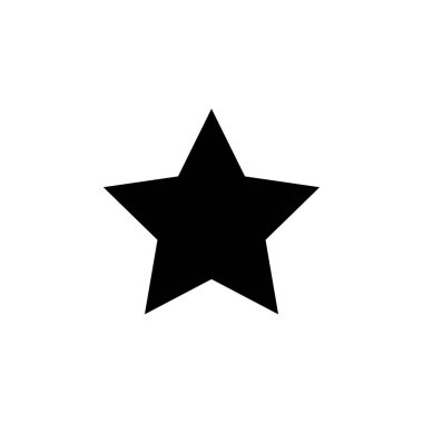 Yıldız Simgesi Vektörü. Basit Düz Sembol.