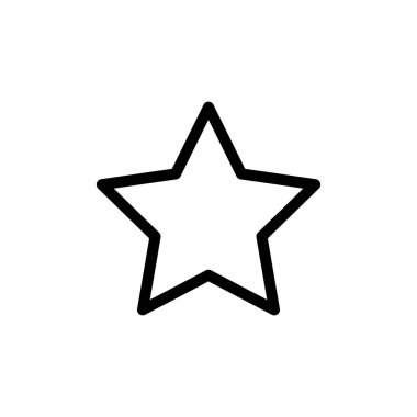 Yıldız Simgesi Vektörü. Basit Düz Sembol.