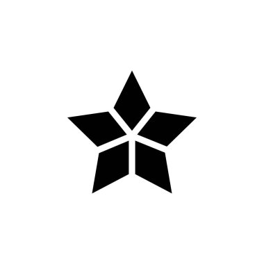 Yıldız Simgesi Vektörü. Basit Düz Sembol.