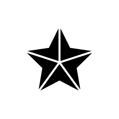 Yıldız Simgesi Vektörü. Basit Düz Sembol.