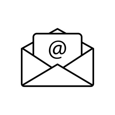 Zarf Simgesi Düz Vektör İllüstrasyonu