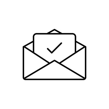 Zarf Simgesi Düz Vektör İllüstrasyonu