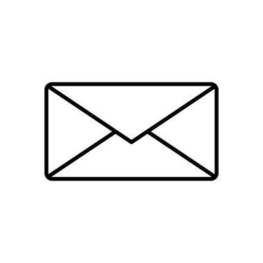 Zarf Simgesi Düz Vektör İllüstrasyonu