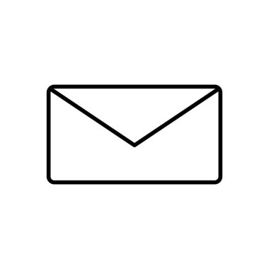 Zarf Simgesi Düz Vektör İllüstrasyonu