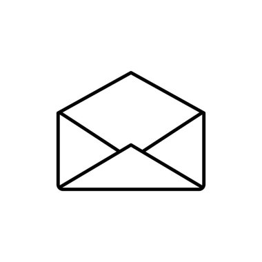 Zarf Simgesi Düz Vektör İllüstrasyonu