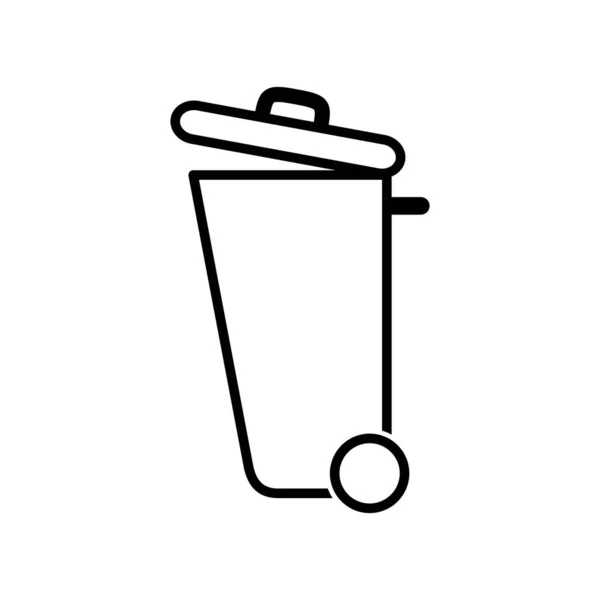 Trash Μπορεί Εικονίδιο Εικονίδιο Σχεδιασμό — Διανυσματικό Αρχείο
