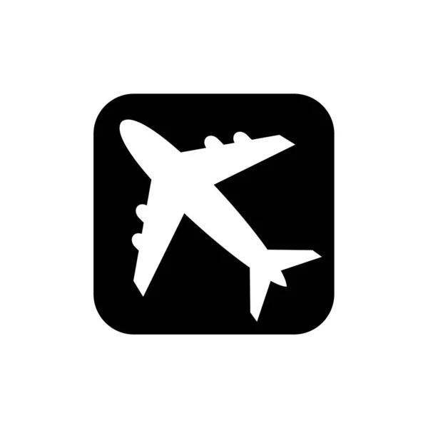 Ikona Letadla Symbol Letecké Dopravy — Stockový vektor