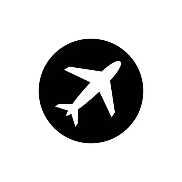 Vliegtuigpictogram Vliegtuigsymbool — Stockvector