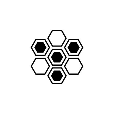 Bal Tarağı Simgesi Düz Vektör İllüstrasyonu. Sembol