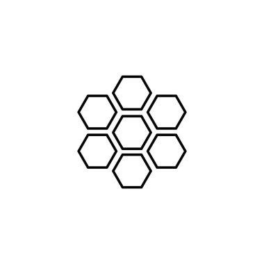Bal Tarağı Simgesi Düz Vektör İllüstrasyonu. Sembol