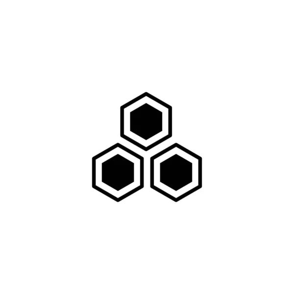 Honeycomb Ikonen Platt Vektor Illustration Symbol — Stock vektor
