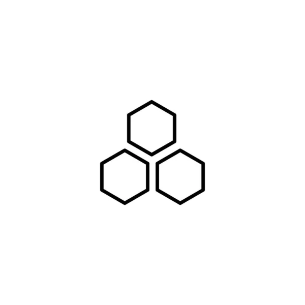 Honeycomb Icon Flat Vector Illustration Symbol — Stockvektor