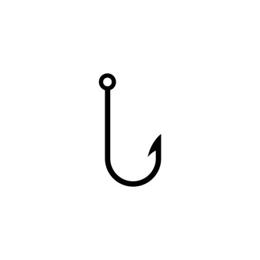Balıkçılık Kancası Simge Vektörü İllüstratörü