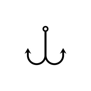 Balıkçılık Kancası Simge Vektörü İllüstratörü