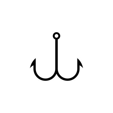 Balıkçılık Kancası Simge Vektörü İllüstratörü