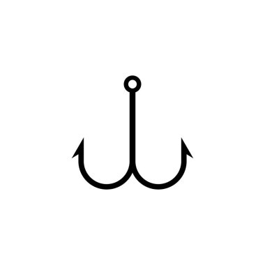 Balıkçılık Kancası Simge Vektörü İllüstratörü