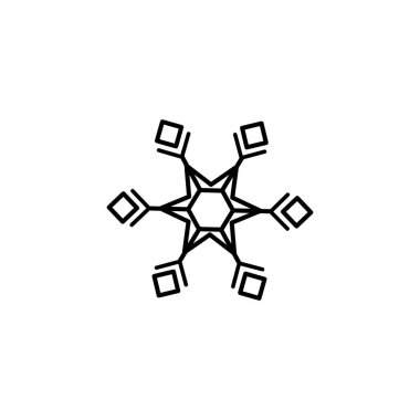 Kar Tanesi Simgesi Vektörü. Kar İşareti