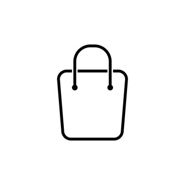 Alışveriş Torbası Simgesi. Vektör İşareti