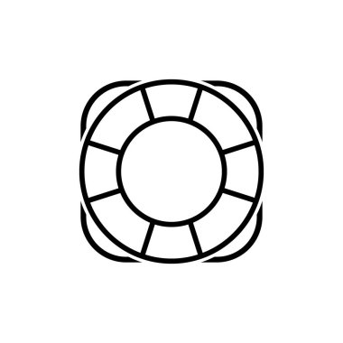 Yaşam şamandırası ikon vektör çizimi