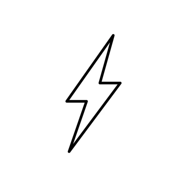Elektrischer Blitz Icon Vektor Illustration — Stockvektor