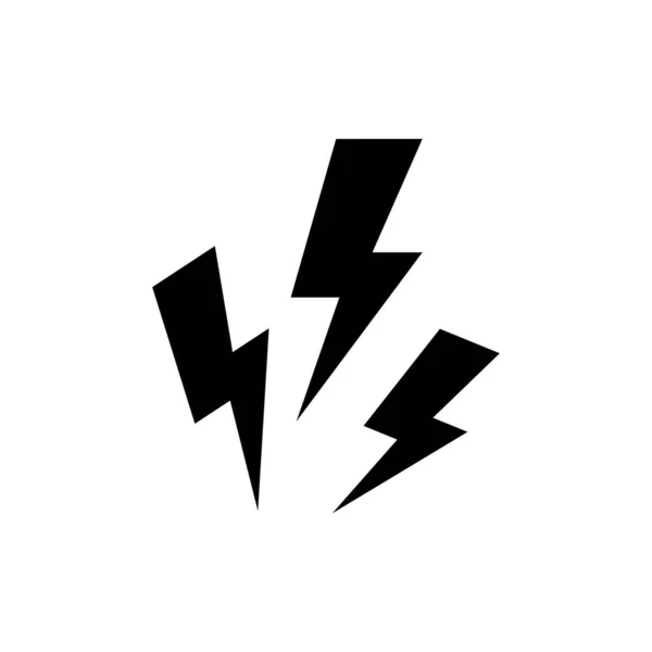 Electric Lightning Icon Vector Illustration — Stok Vektör