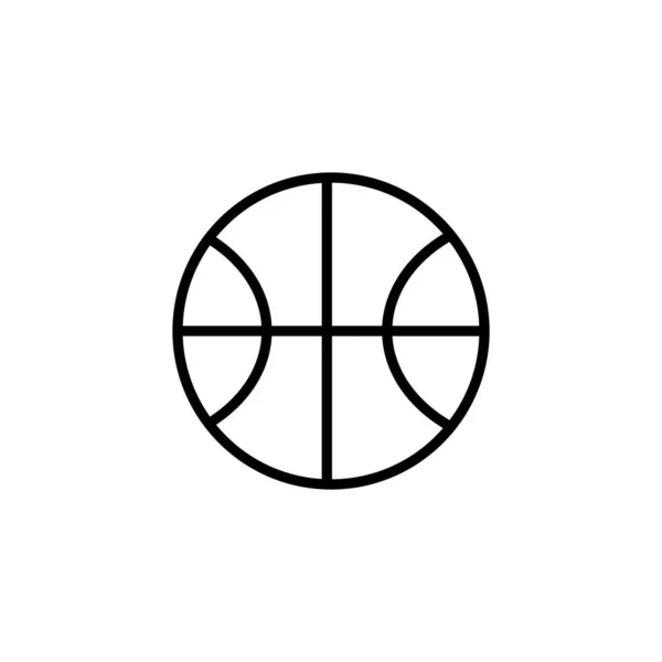 Ilustracja Ikony Piłki Koszykówki Znak Wektora — Wektor stockowy