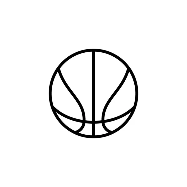 Basket Ball Icon Illustrazione Segno Vettoriale — Vettoriale Stock