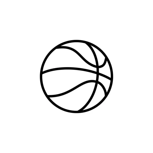Basketboll Boll Ikon Illustration Vektortecken — Stock vektor
