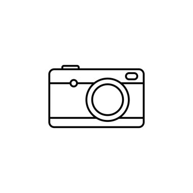 Kamera Fotoğrafı Simgesi İllüstrasyonu. Vektör İşareti
