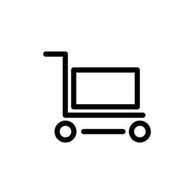 Alışveriş Sepeti Simge Vektör Çizim Tasarımı