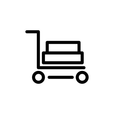 Alışveriş Sepeti Simge Vektör Çizim Tasarımı