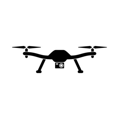 Drone simgesi vektör tasarımı çizimi