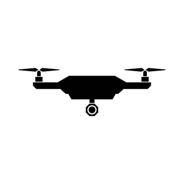 Drone simgesi vektör tasarımı çizimi