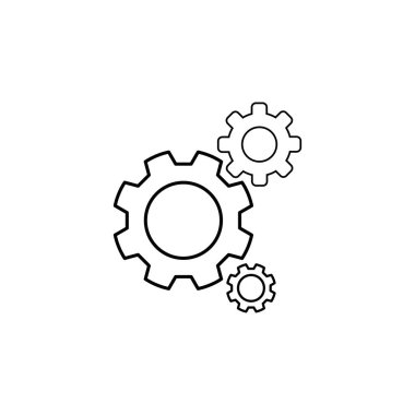dişli döndürme ikonu vektör tasarımı çizimi