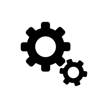 dişli döndürme ikonu vektör tasarımı çizimi