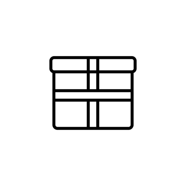 Gåva Box Ikon Vektor Illustration — Stock vektor