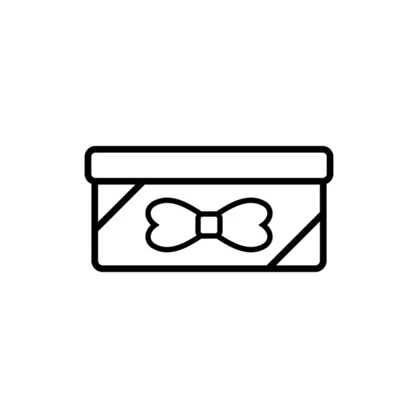 Regalo Caja Icono Vector Ilustración — Vector de stock