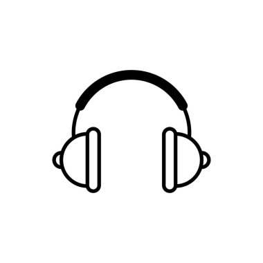 kulaklık simgesi tasarım, vektör çizim