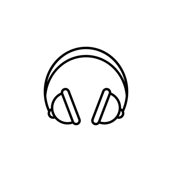 Kulaklık Simgesi Tasarım Vektör Çizim — Stok Vektör